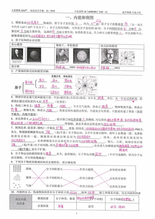 济源一中附中期末考试考前串讲